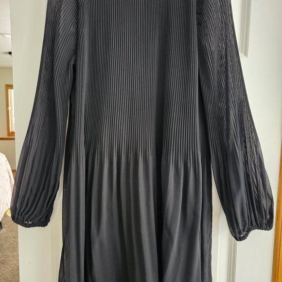 Halogen Women's Black Plisse Dress XS-Med, Fit and Flare - Picture 7 of 11